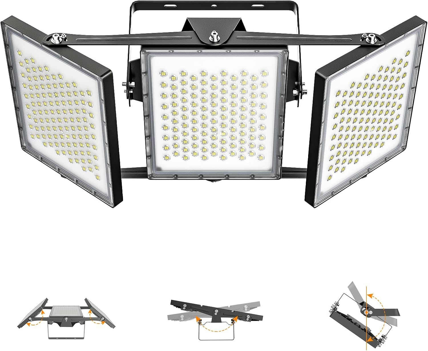 SOLLA 2024 New Upgraded Ultra Bright LED Flood Light Outdoor 600W 90000lm Super Bright Security Lights, 5000K Daylight White, IP66 Waterproof Adjustable Exterior Floodlight for Yard, Street, Stadium 600 Watt 1 Pack