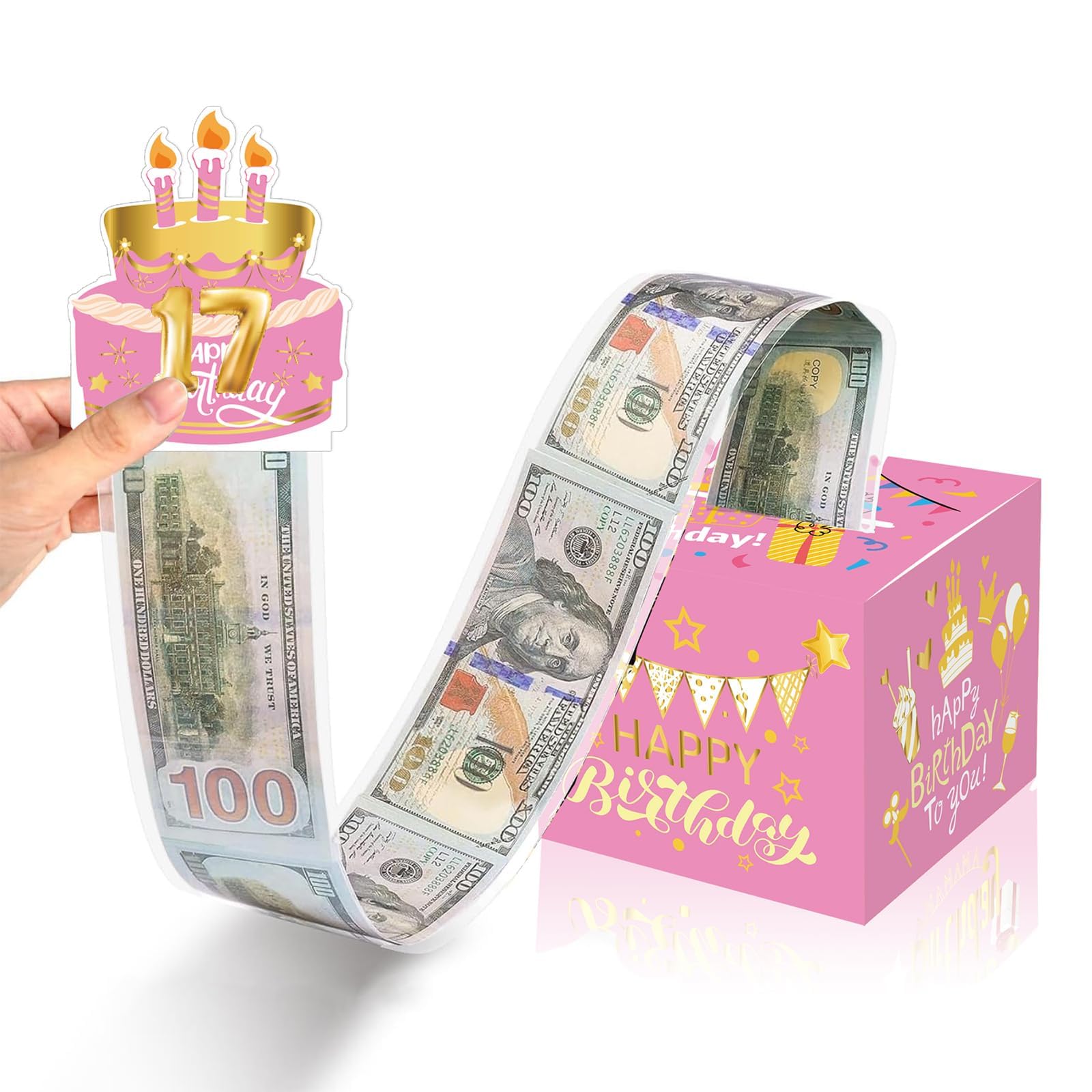Baeido Happy Birthday Style C 2025 Graduation Gifts, Surprise Money Box For Cash Gift Pull, Graduate Money Holder For Cash With Pull Out Diy Card Box For Her Him Preschool High School College
