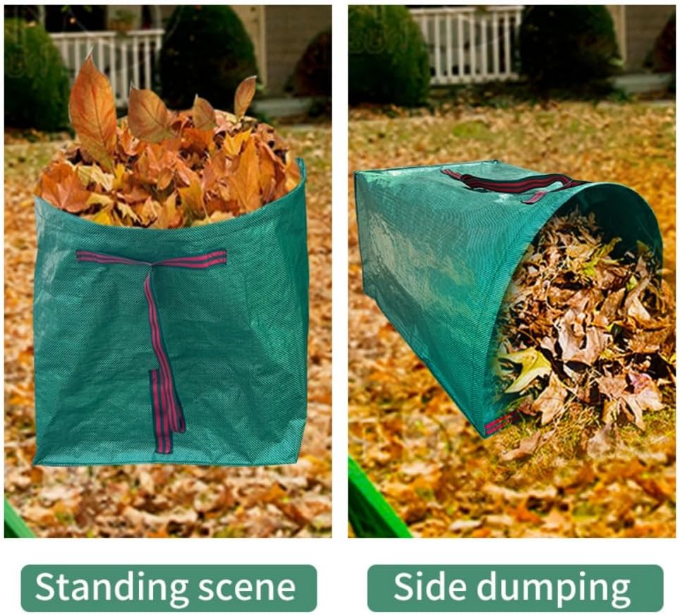 3 Pcs 53 Gallon Leaf Collector Bags, Reusable Garden Bags for debris, Garden Waste Bag, Lawn and Leaf Bags, Yard Bags