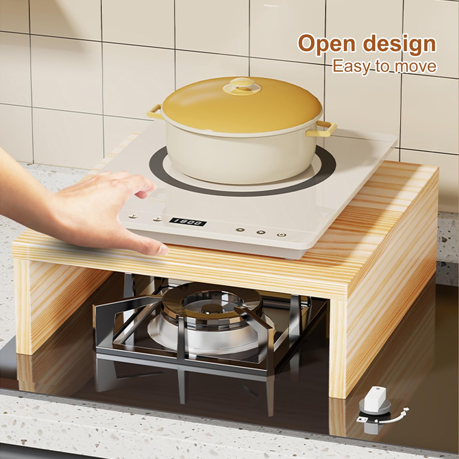 Cubre encimera gas, tapa encimera gas, protector encimera cocina, soporte para encimera de cocina, para cocina, fregadero de RV, estufa eléctrica(40x40cm/16x16in)