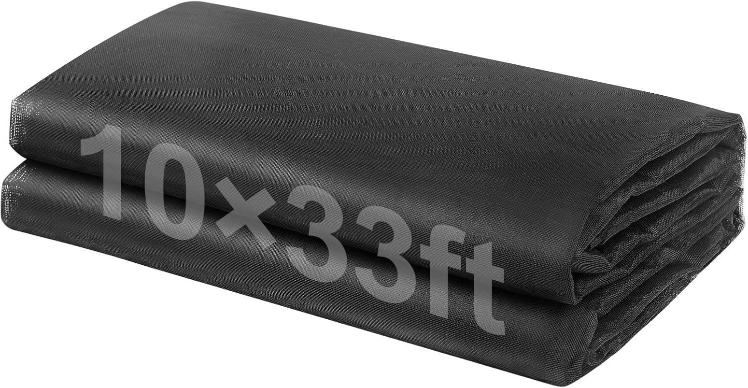 10x33ft PP Nanocomposite Garden Netting - Keep Bugs Out, Mosquito Net for Patio, Bird Barrier Mesh Screen for Balconies Outdoor Plants Vegetables Raised Beds, 33% Shade Rating