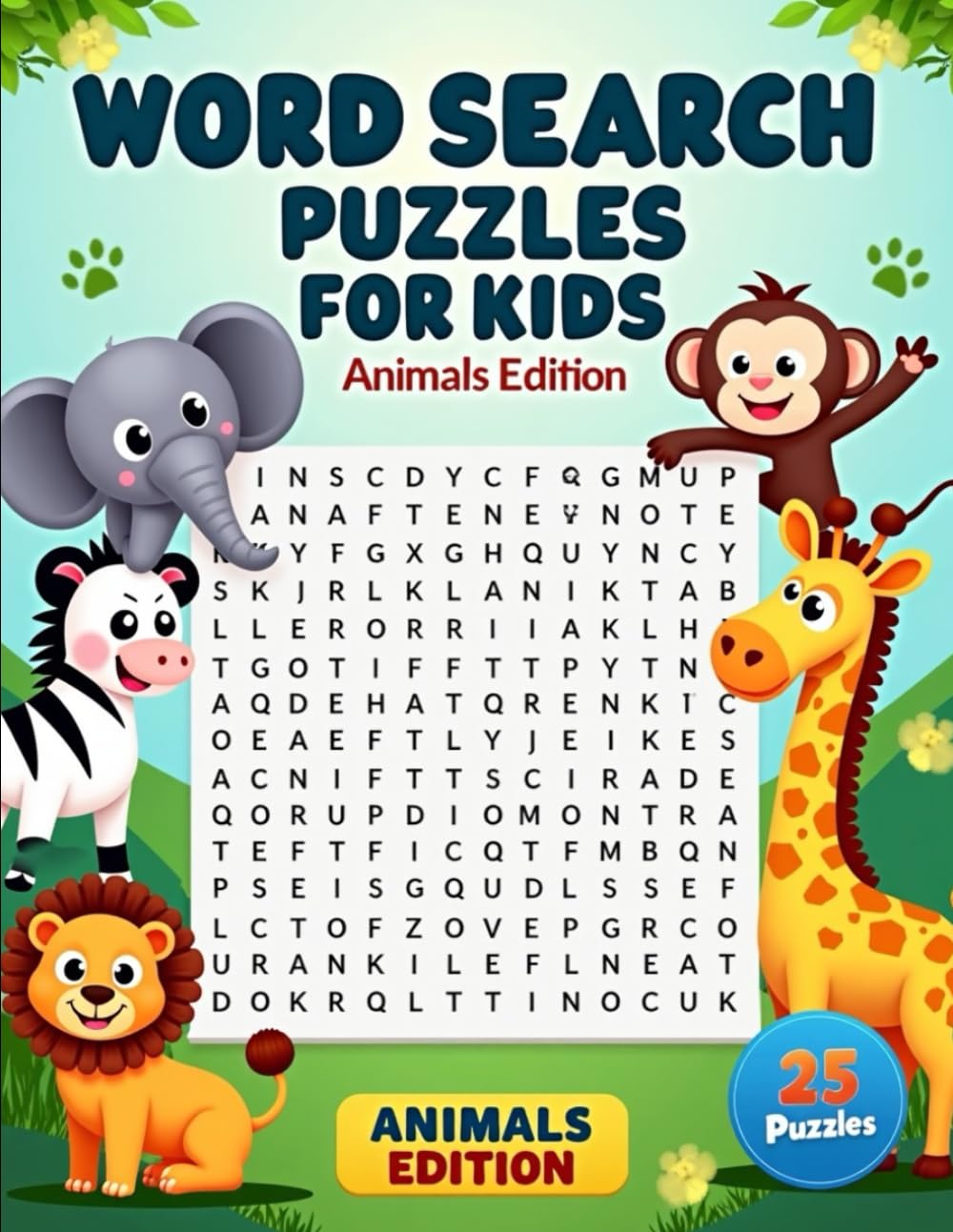 Animal Word Search Puzzle Book
