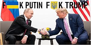 Anti Putin Trump Sucks Sticker F These Criminals Shaking Hands Pro Ukraine Sticker Large 4x8