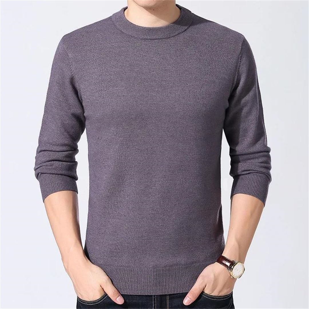 Inverno degli uomini di Spessore Girocollo Maglione Tinta unita Maglione Selvaggio Slim Dolcevita Caldo per Maschio Maglione A Maglia
