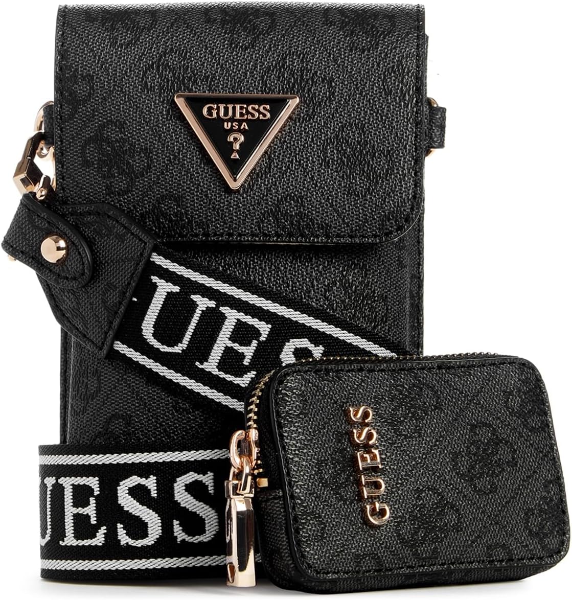 GUESS Women's Latona Flap Chit Chat Phone Crossbody, Crossbody
