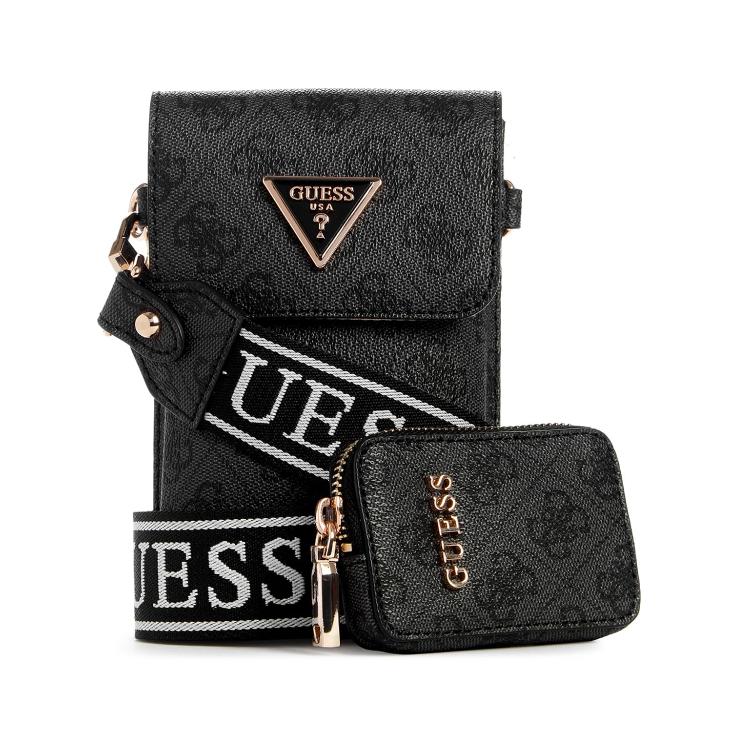 GUESS Women's Latona Flap Chit Chat Phone Crossbody, Crossbody