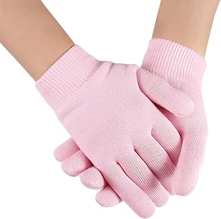 جوانتي جل للسبا لترطيب وتنعيم اليدين في 20 دقيقة فقط من هانسو، غني بخلاصة زيت الجوجوبا وزيت الزيتون وفيتامين E والزيوت الأساسية النباتية، مقاس واحد يناسب الجميع (لون وردي)