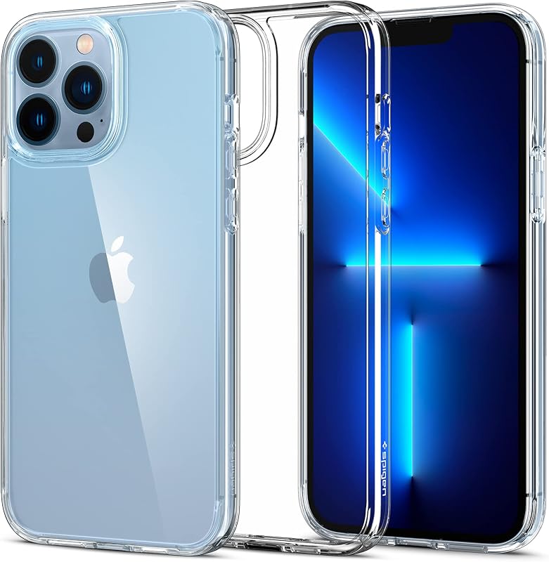 Funda Spigen para iPhone 13 Pro Max, ultra híbrida [sin anillo magnético] [antiamarillamiento] - transparente