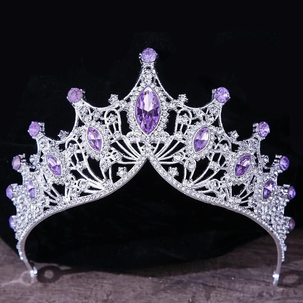 Ladies Crystal Tiara for Women, Rhinestone Bridal Crown, Elegant Headdress for Weddings, Proms, Parties, and Special Occasions
