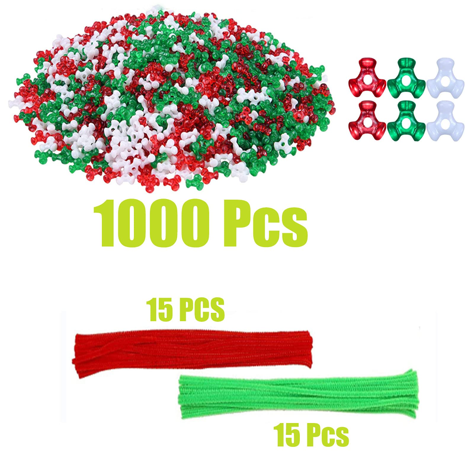 Christmas Tree Beads SelfTek Christmas Beaded Ornament Kit, Christmas Tri-Shaped Beads Kit Decoration Sapin De Noel