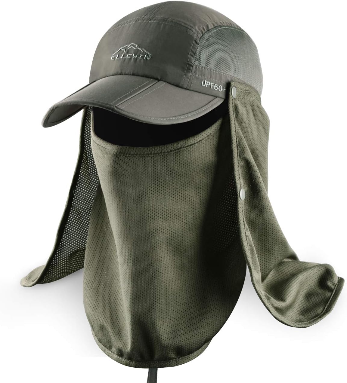 Unisex Baseball Cap UPF 50 Unstructured Hat with Foldable Long Large Bill