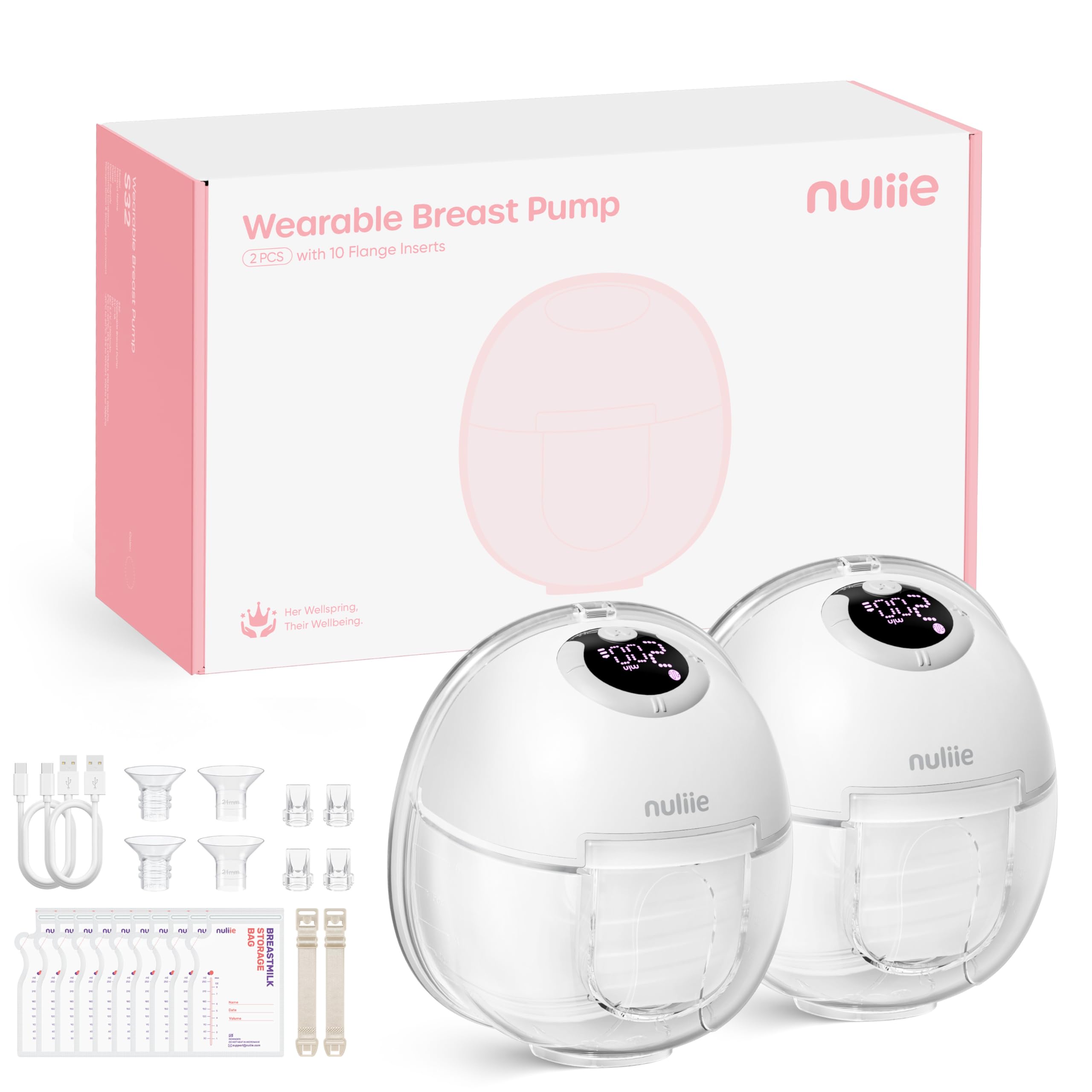 Jheppbay Tire Lait Electrique Main Libre Amélioré - Double Tire Lait Électrique Intégré Portable