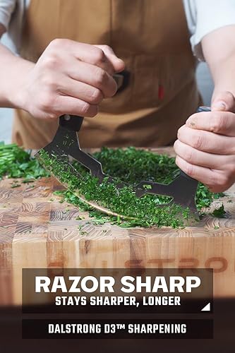 Miniatura 2 de Dalstrong Mezzaluna - Hoja de 8.5 pulgadas - Serie Gladiator - Cuchillo mecedor y picado para productos - Mango ABS negro