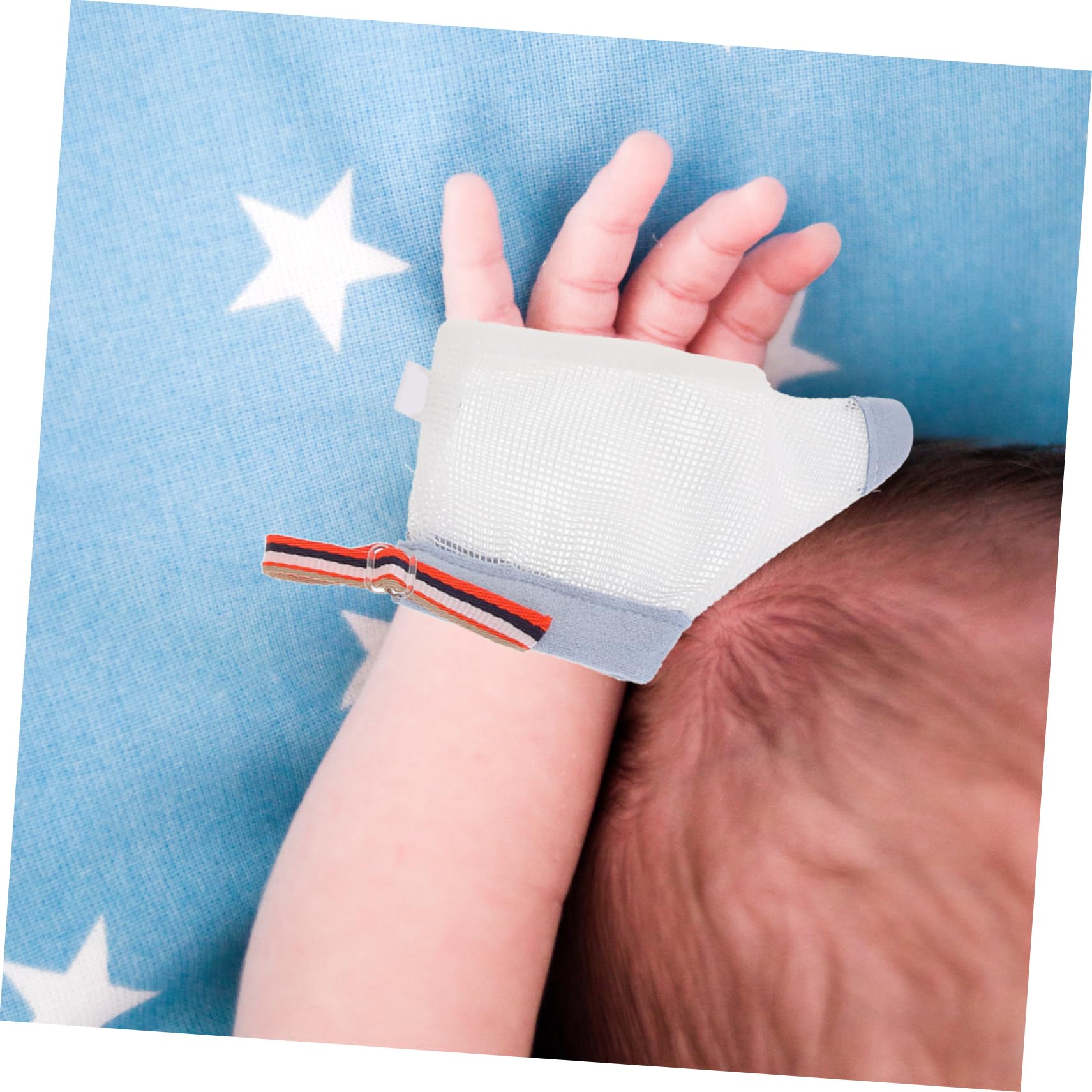 Guanti Antisucchiamento Dito per Bebè, 2 Paia in Nailon Bianco | Riutilizzabili e Resistenti All’usura, Taglie 6-10kg, 9-15kg e 15-22, 5kg
