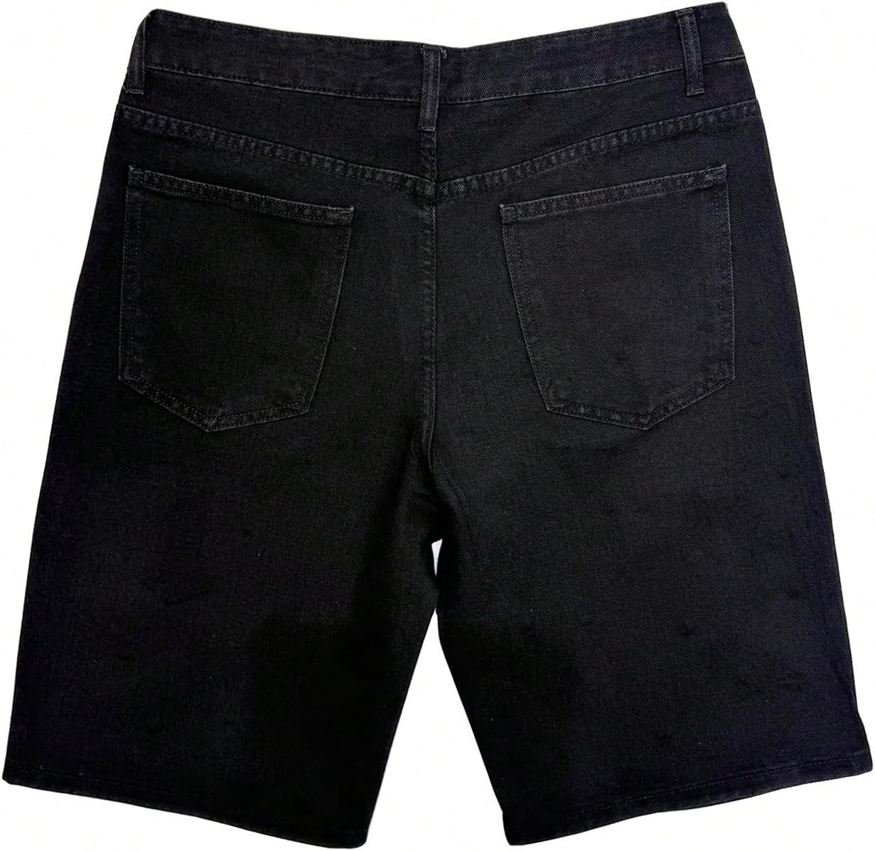 SHENHE Men's Baggy Jean Shorts Punk Rhinestone Vintage Jorts Hip Hop Denim Shorts Streetwear - Image 2