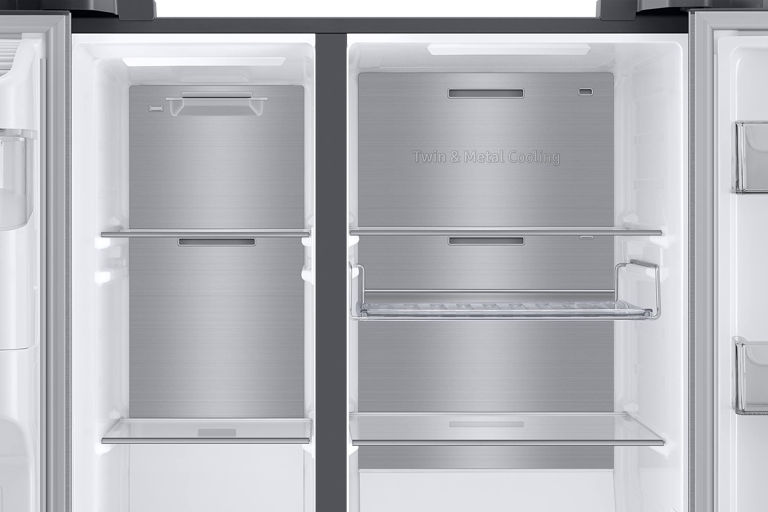 Samsung Frigorifero Side By Side con Family hub™ RS6HA8891SL/EF, Libera installazione, Dispenser dell'acqua, Twin Cooling Plus™, Wifi, 614L, 91l x 178h x 72p cm