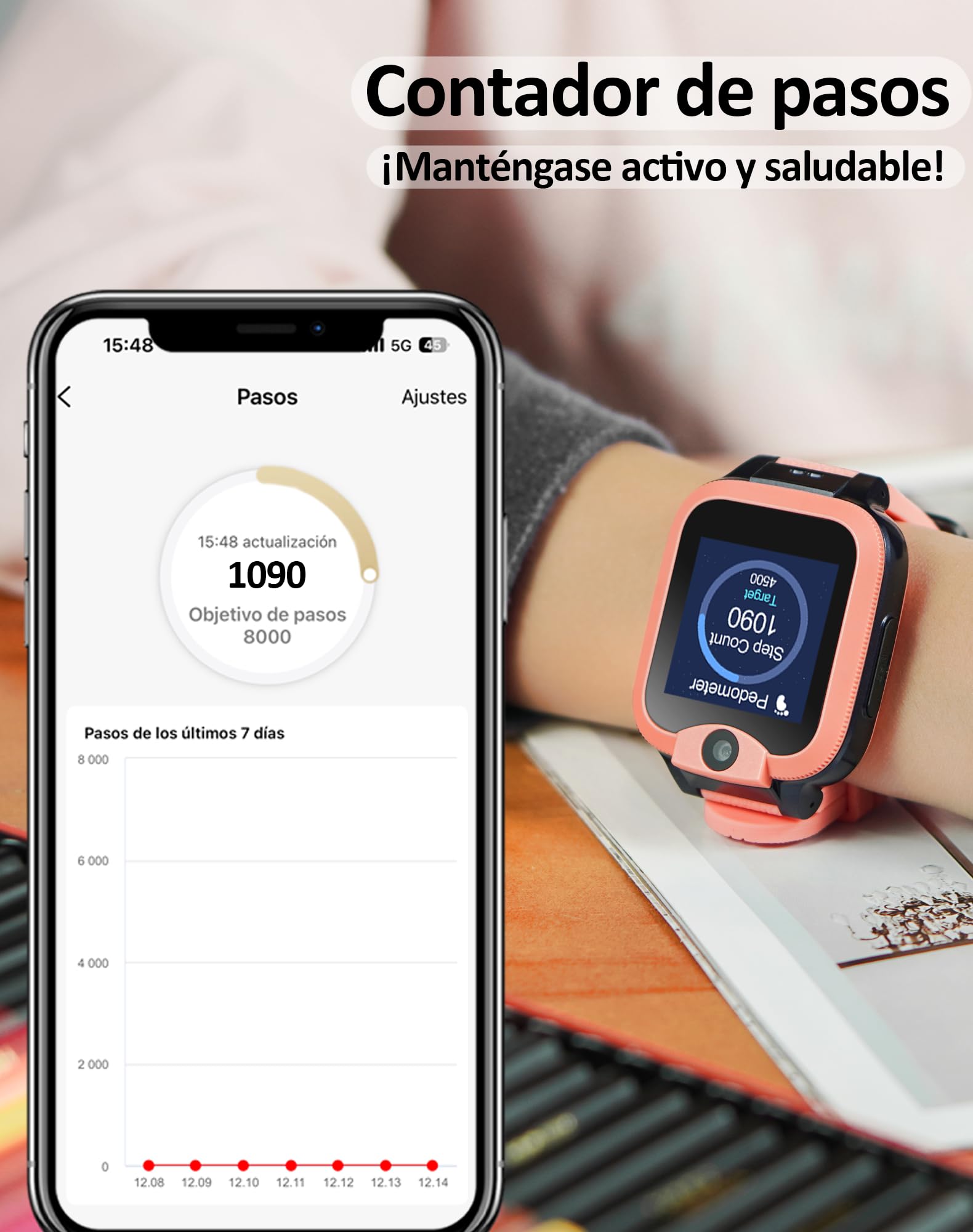 Easyfone Trakino KW2 Smartwatch 4G para Niños y Niñas, Reloj Inteligente GPS con Llamada Niños, App para Padres, Chat, Boton SOS, podómetro, IP68 Resistente al Agua