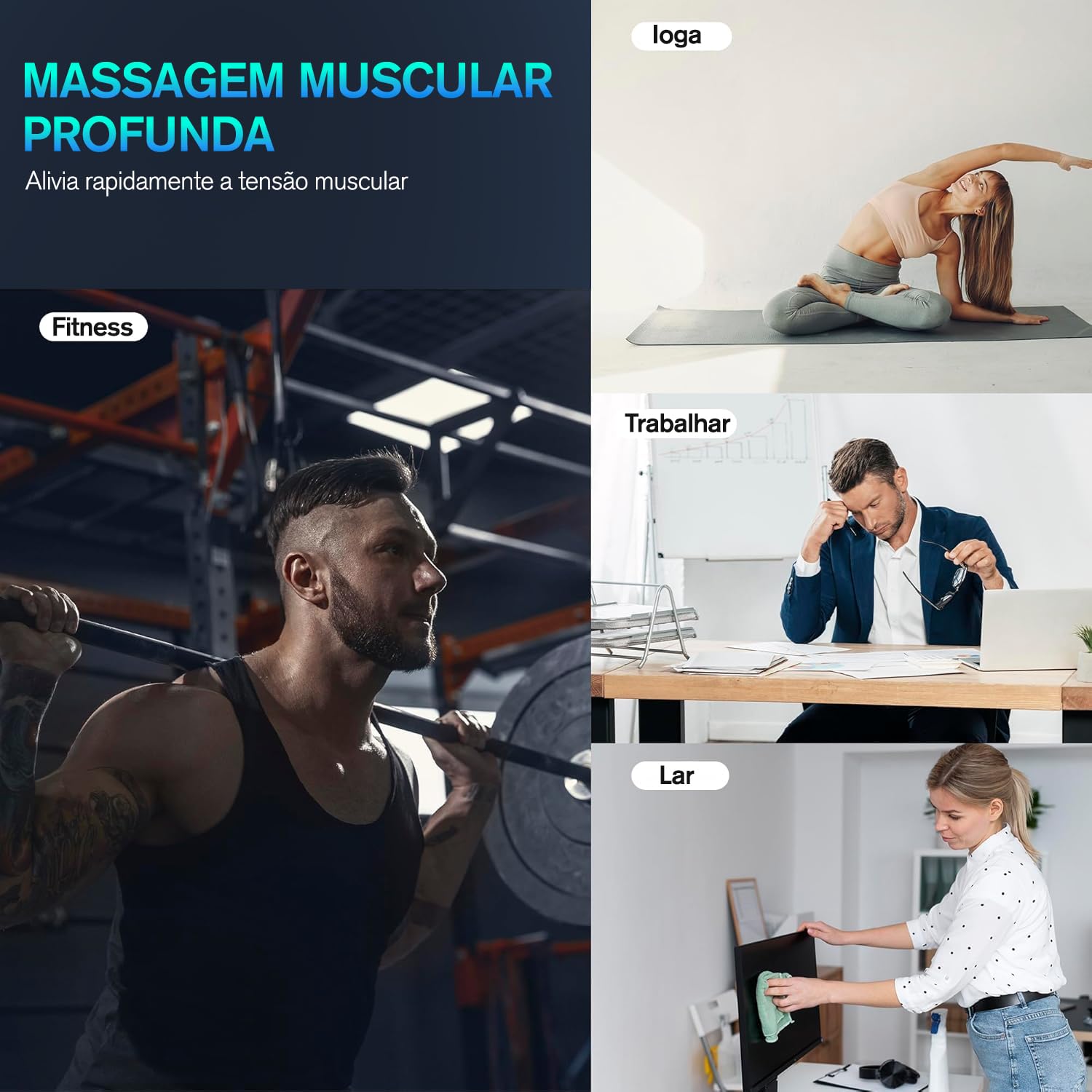 Hoje é o melhor dia para comprar  Pistola Massageadora Profissional Elétrica de Fibra de Carbono, Massageador Corporal com 30 Velocidades Ajustáveis, Tela Digital, Recarregável, com 6 Cabeçotes Interchangeáveis…  com aquele preço maroto! Promoção! Aproveite a oferta! 6