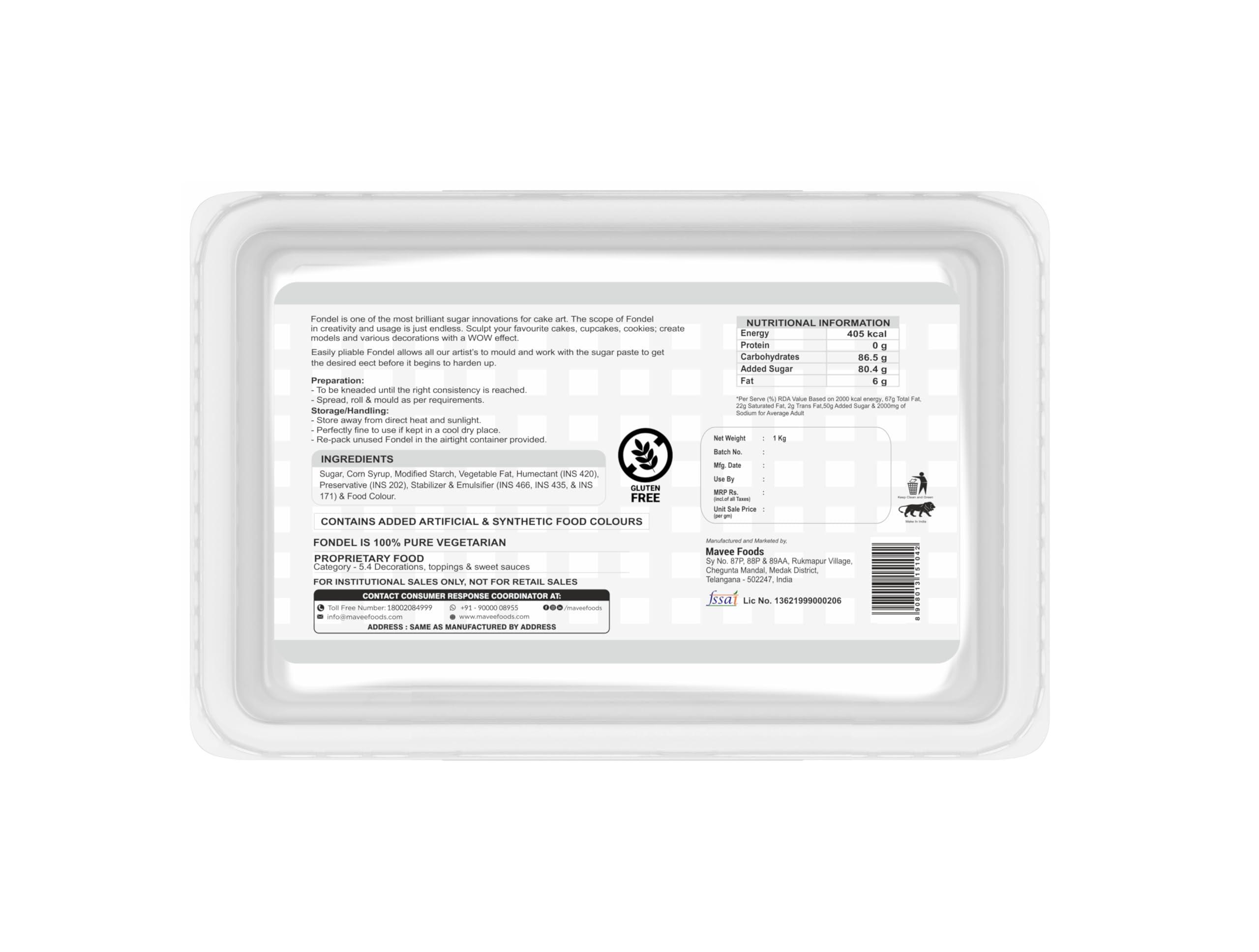 Fondel Sugar Paste - White | Premium Sugar Icing Solutions | Fondant for Cake Decoration | Chefs Choice for Cake Decorating | 1 Kg - Image 5 thumbnail