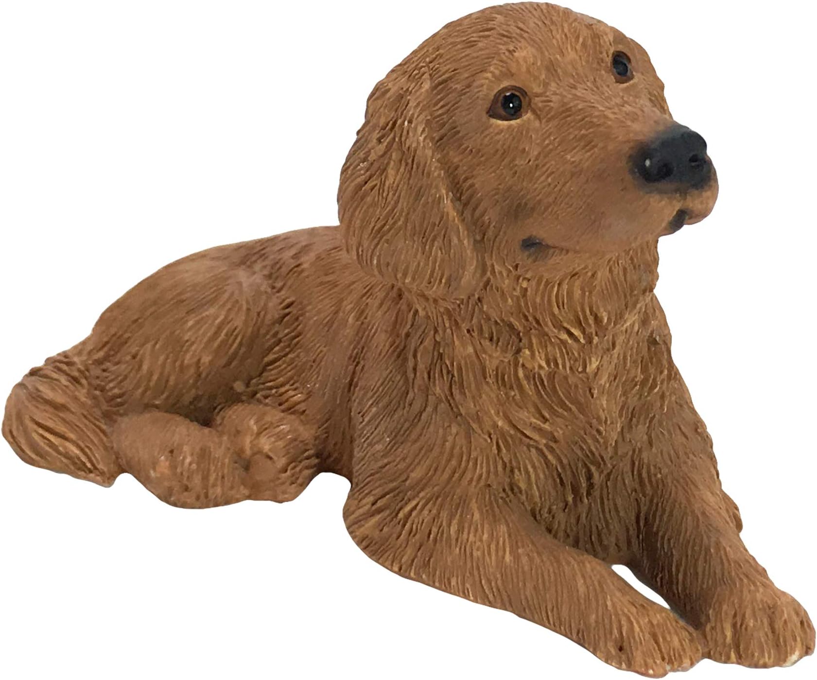 Sandicast Small Size Golden Retriever Sculpture, Lying , 3.75Lx2Wx2.25H