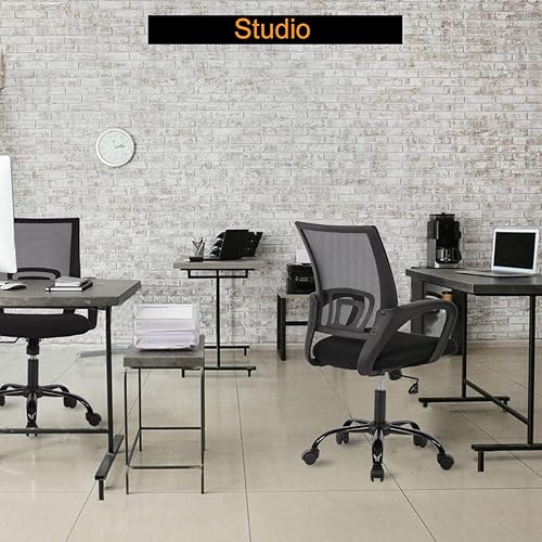 Miniatura 9 de Silla para escritorio, silla de oficina de malla, silla de escritorio de computadora, silla rodante, altura ajustable y silla de oficina giratoria