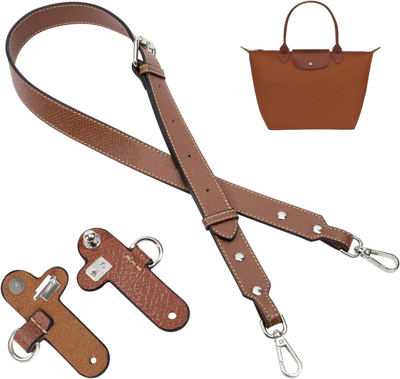Purse Straps Replacement, Leather Handbag Crossbody Shoulder Strap for S/M/L Tote Bag Women