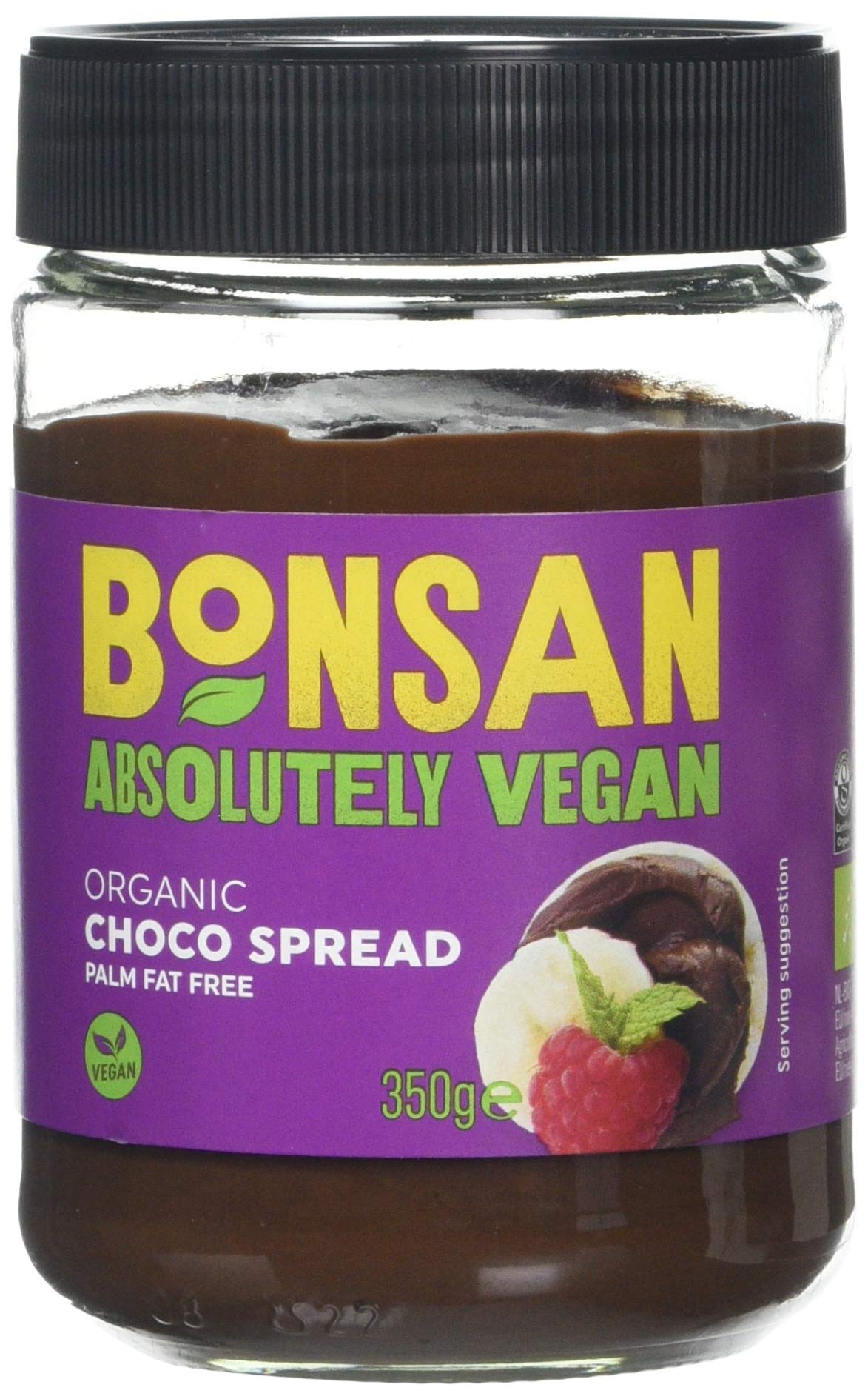 Bonsan Organic Vegan Plain Choco Spread, 350g (Pack of 6)