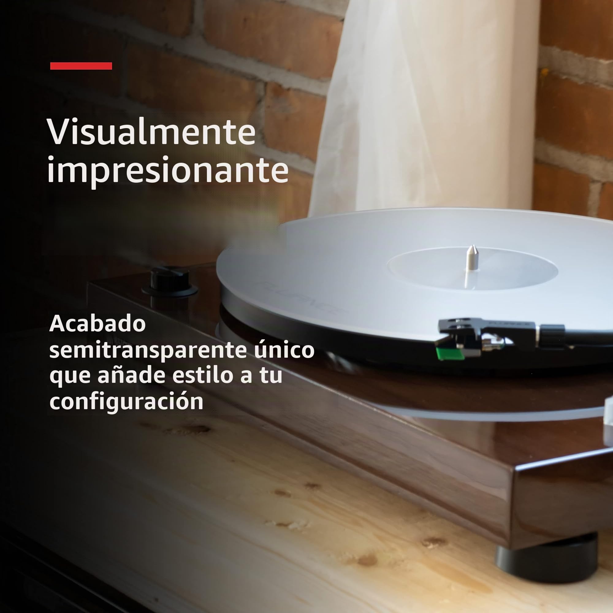 Fluance Alfombrilla acrílica para Tocadiscos – Reduce Las Vibraciones para una Mejor claridad de Sonido para reproducción de Discos de Vinilo, antiestático, mecanizado de precisión, Compatible con
