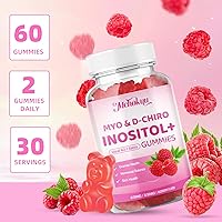 Vista 7 de Gomitas de mio-inositol y D-Chiro inositol, suplemento ideal de proporción 40:1 para mujeres, 2000 mg 50 mg con vitamina D3 B12 para el equilibrio
