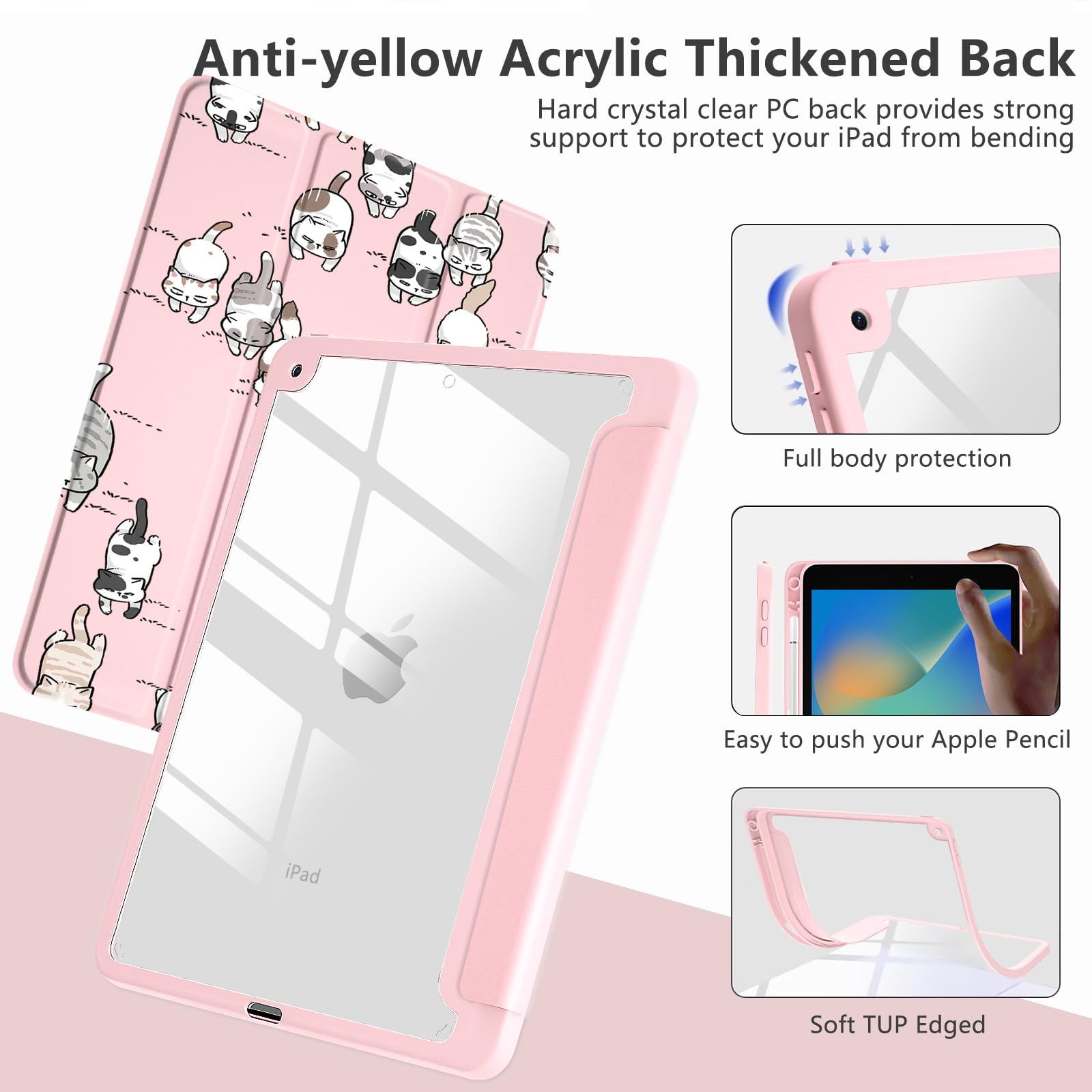 Amazon.com: Cute Kawaii Cat for iPad 10.2 Inch 7th/8th/9th