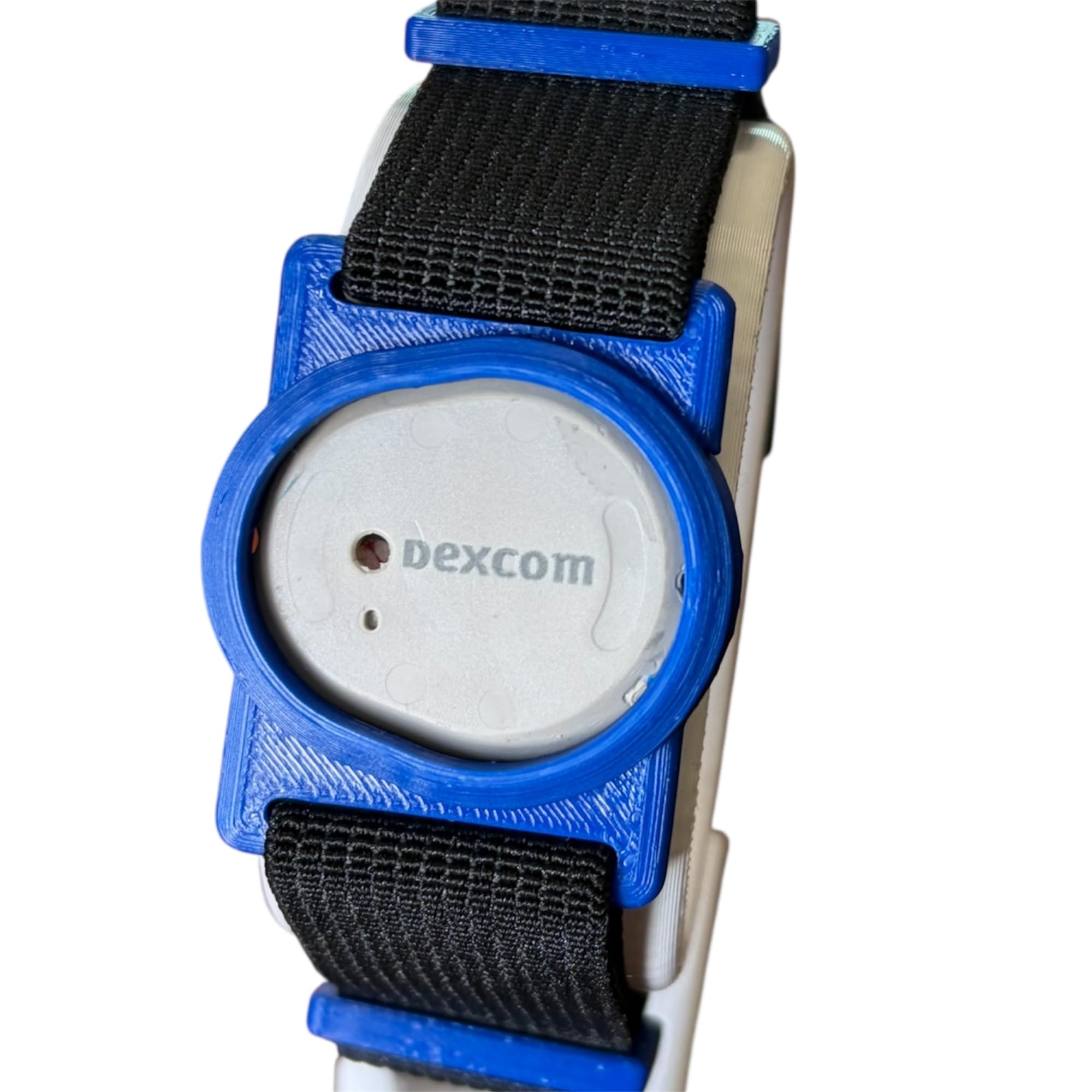 CGM Clips UK Sensor Armband Holder/Protector Compatible with Dexcom G7 (Blue/Black)