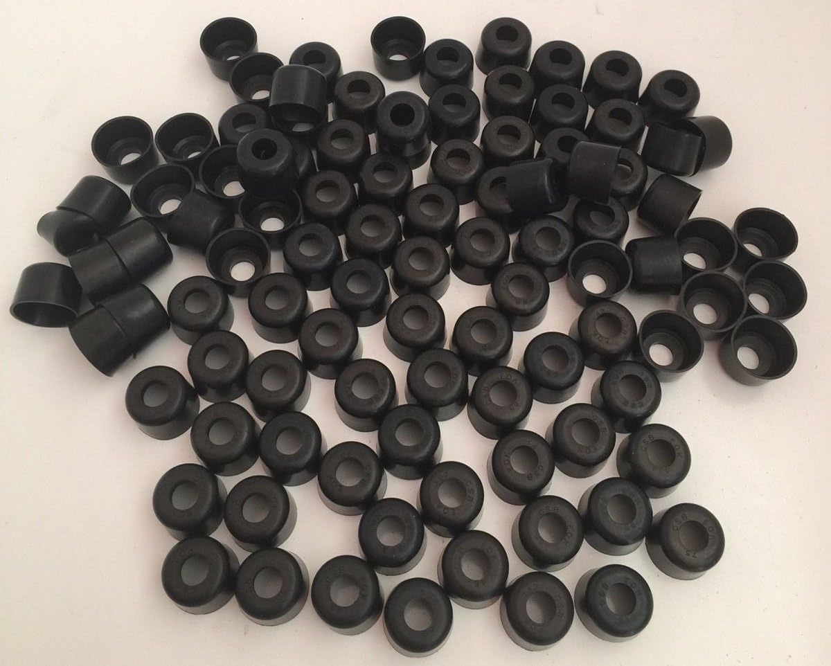 100 Umbrella Valve Stem Seals compatible with Chevy sb Ford GM sbc Small Block 11/32" Valves (Poly Acrylic)