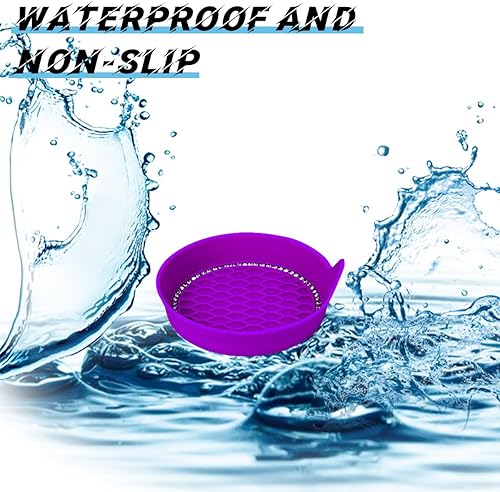 Miniatura 4 de zipelo Bling Car Cup Coaster, 4 Pack Universal Vehicle Anti-Slip Cup Holder Insert Coasters, Crystal Rhinestone Silicone Shockproof Drink Mat, Car