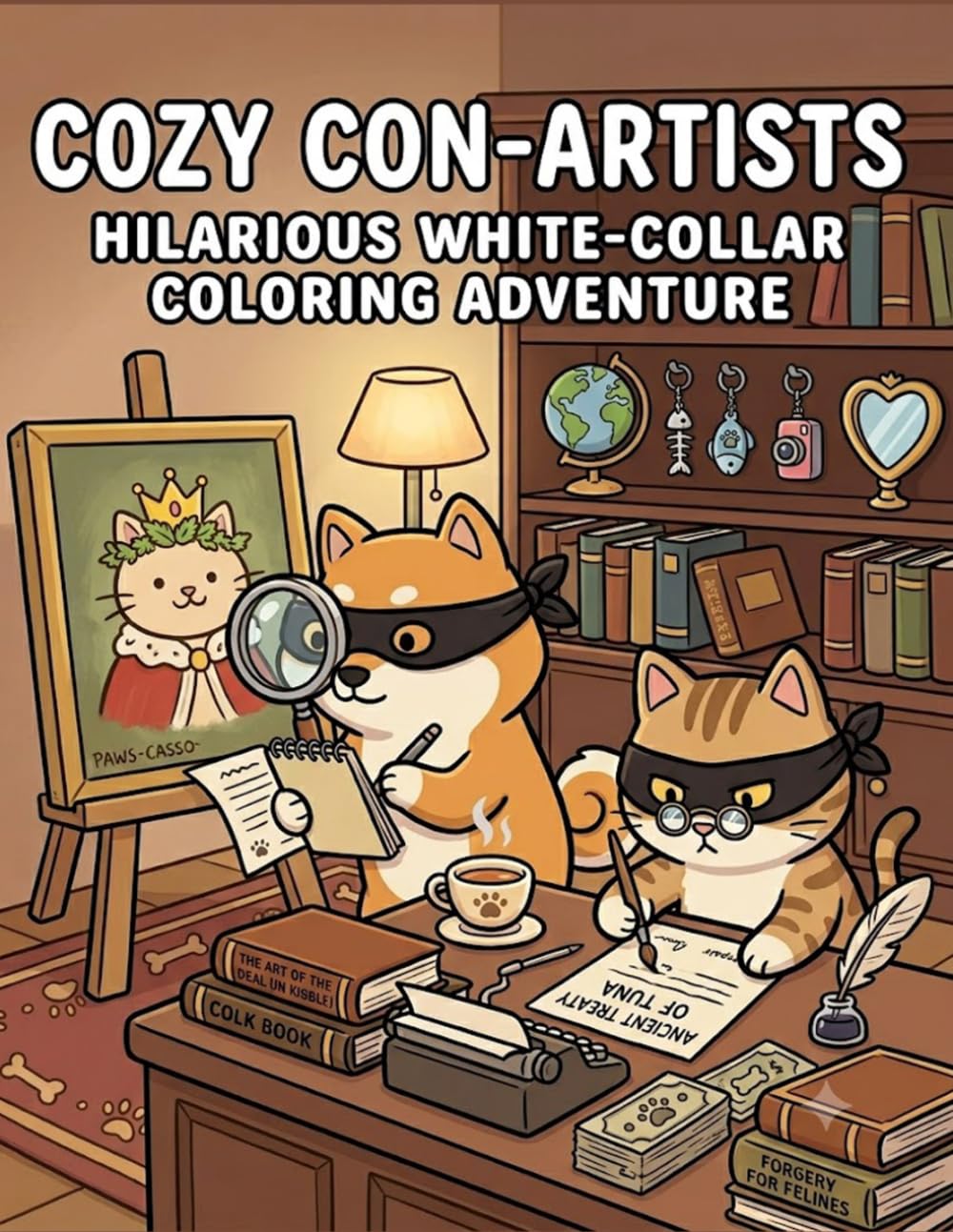 Cozy Con Artists Coloring Book for Adults and Teens: Hilariously Cute Scammers, and Comfy Chaos: Funny Coloring Pages Featuring Mischievous Animals, ... Adventures, and Stress Relief Fu
