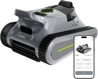 Cordless Robotic Pool Cleaner, Pool Vacuum 180W Brushless Motor, 45000Pa Suction, Wall & Waterline Climbing, Auto Path Mapping, for Pools up to 2150 Sq.Ft.(Space Grey)