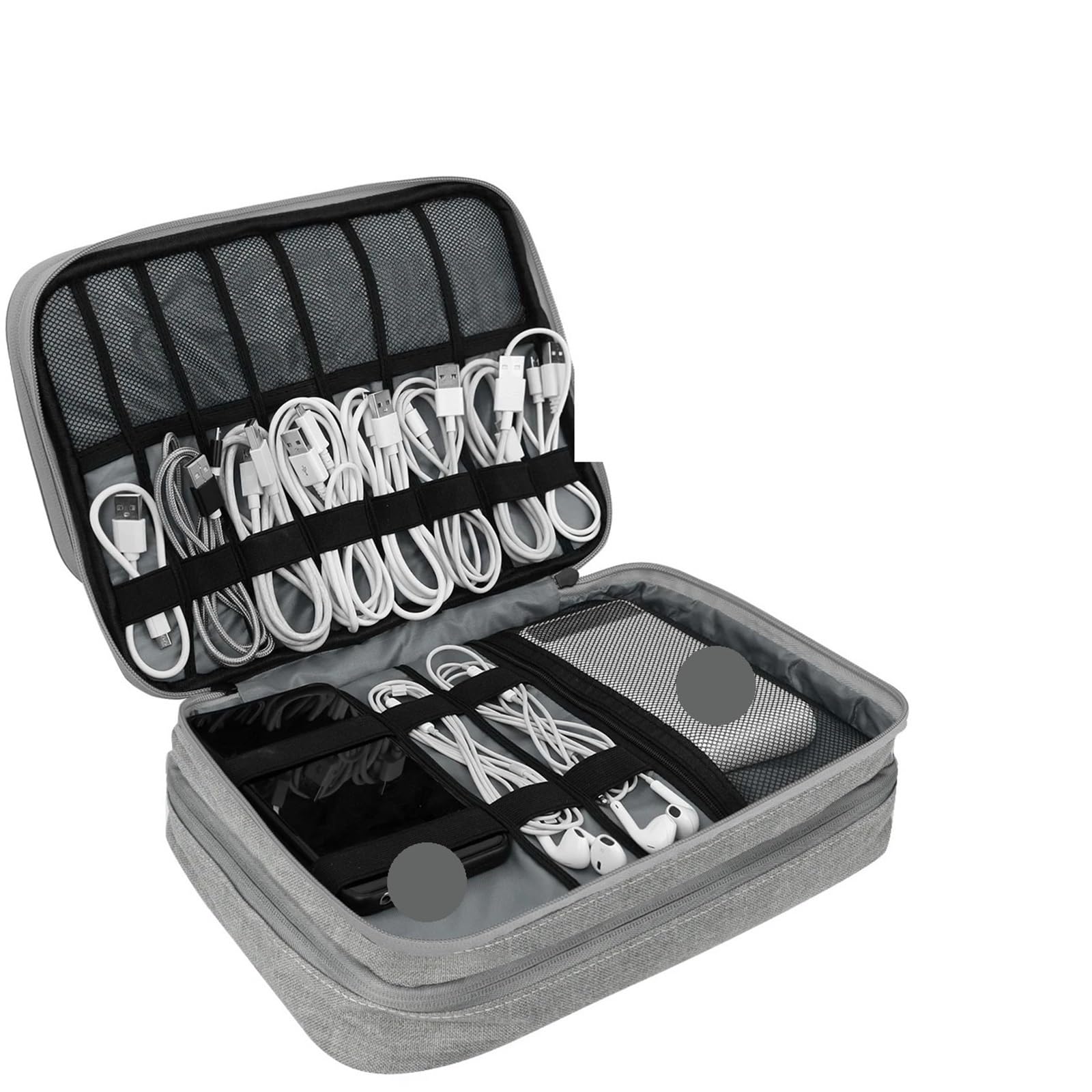 Borsa Organizer Per Cavi Organizer for accessori elettronici a tre strati, custodia for impermeabile for dischi rigidi