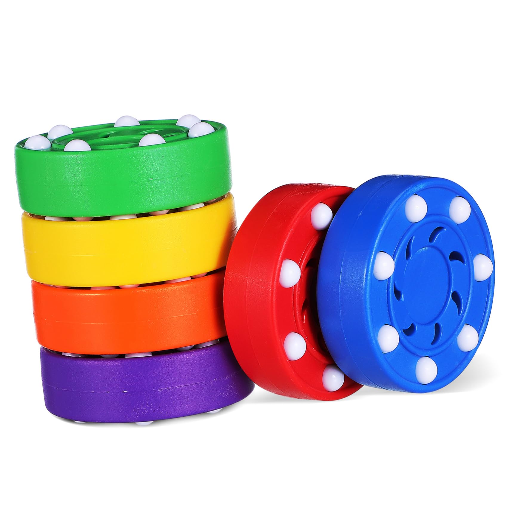 YARNOW Pack de 6 de Roller Hockey en Abs pour Entraînement Usage Intérieur et Extérieur Accessoire D'entraînement de Hockey Glace Pratique