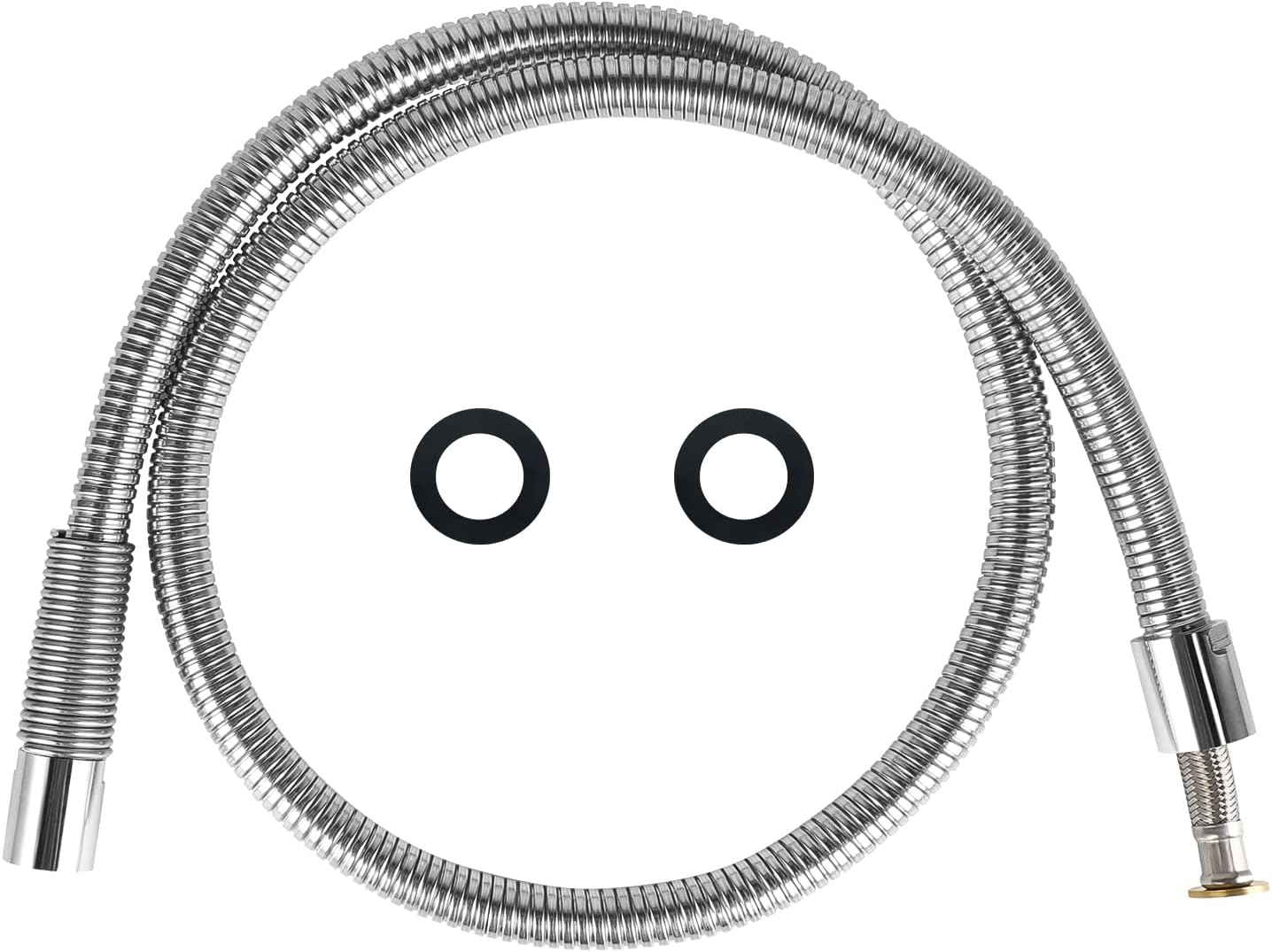KWODE 60” Commercial Pre-rinse Sprayer Hose Replacement Parts for Pre Rinse Faucet, Flexible Stainless Steel Dish Spray Hose for Restaurant Industrial Kitchen Faucets