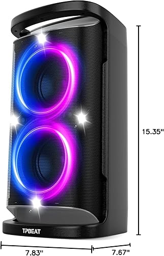 Miniatura 7 de Altavoz Bluetooth portátil 160 W pico potente sonido fuerte graves profundos Boombox subwoofer grande inalámbrico 15 horas de duración de la batería