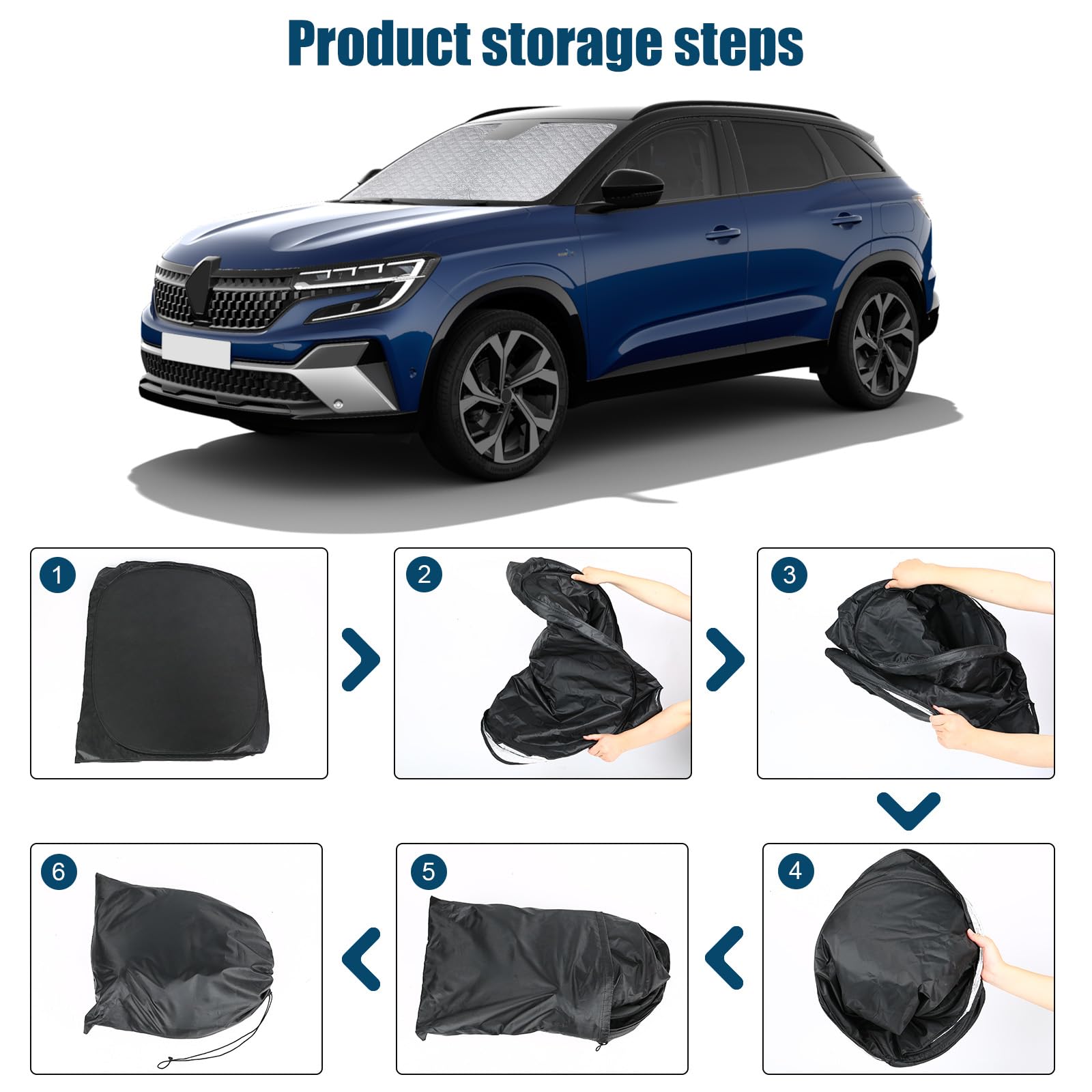 Parasole Auto Parabrezza Interno per Renault Austral 2022-2026 | Parasole per Parabrezza Anteriore, Pieghevole Blocca i Raggi UV Sun Visor Protector