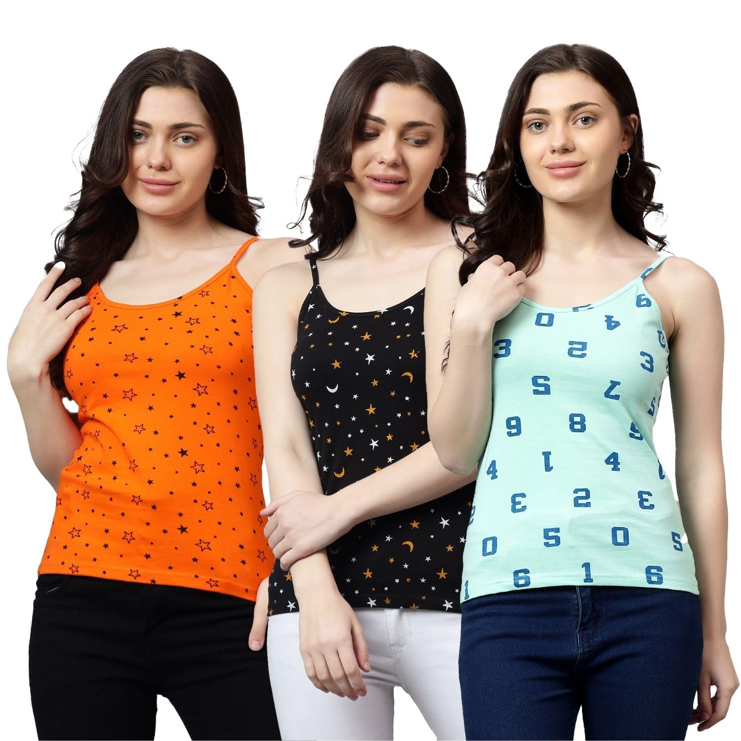 Women Tank Top – Regular Fit Cotton Sleeveless Tee |Casual Wear, Soft Cotton Tank for Girls & Women-Pack of 3-image-40