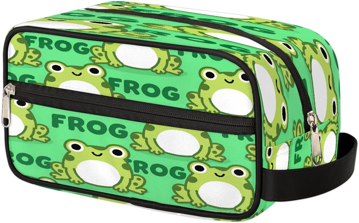 Toiletry Bag for Men Women, Frog Cute Hanging Dopp Kit Funny Animal Water Resistant Shaving Bag Travel Toiletry Organizer with Large Capacity for Travel Accessories