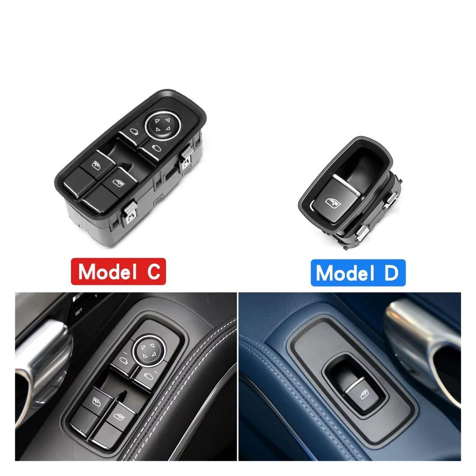 Per 911 991 718 Per Boxster Per Cayman 981 982 2012-2020 99161315102 99161315502 99161315702 Finestra Porta Anteriore Interruttore Pulsante Pulsante Commutazione Specchietto Retrovisore(Model D)