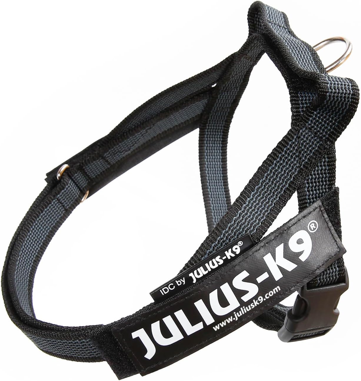 IDC Color & Gray Belt Harness for Dogs, Size: Mini-Mini, Black-Gray