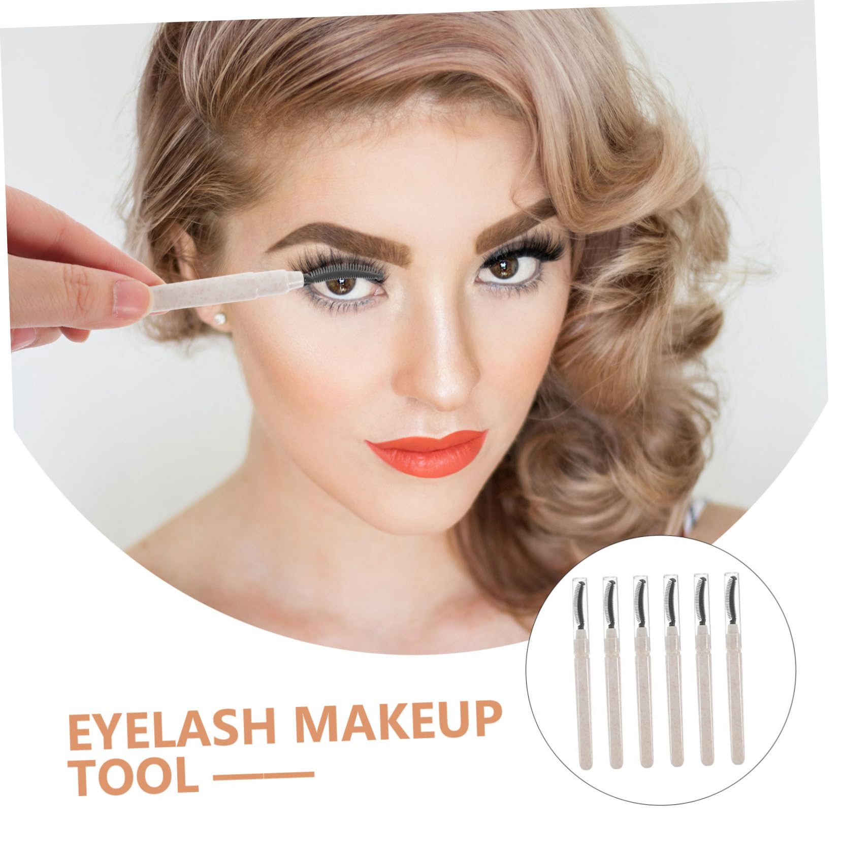 FOMIYES Portable Eye Lash Brush Makeup Tool Kit Lash Brush Set for Extensions Eyebrow Mascara Travel Size