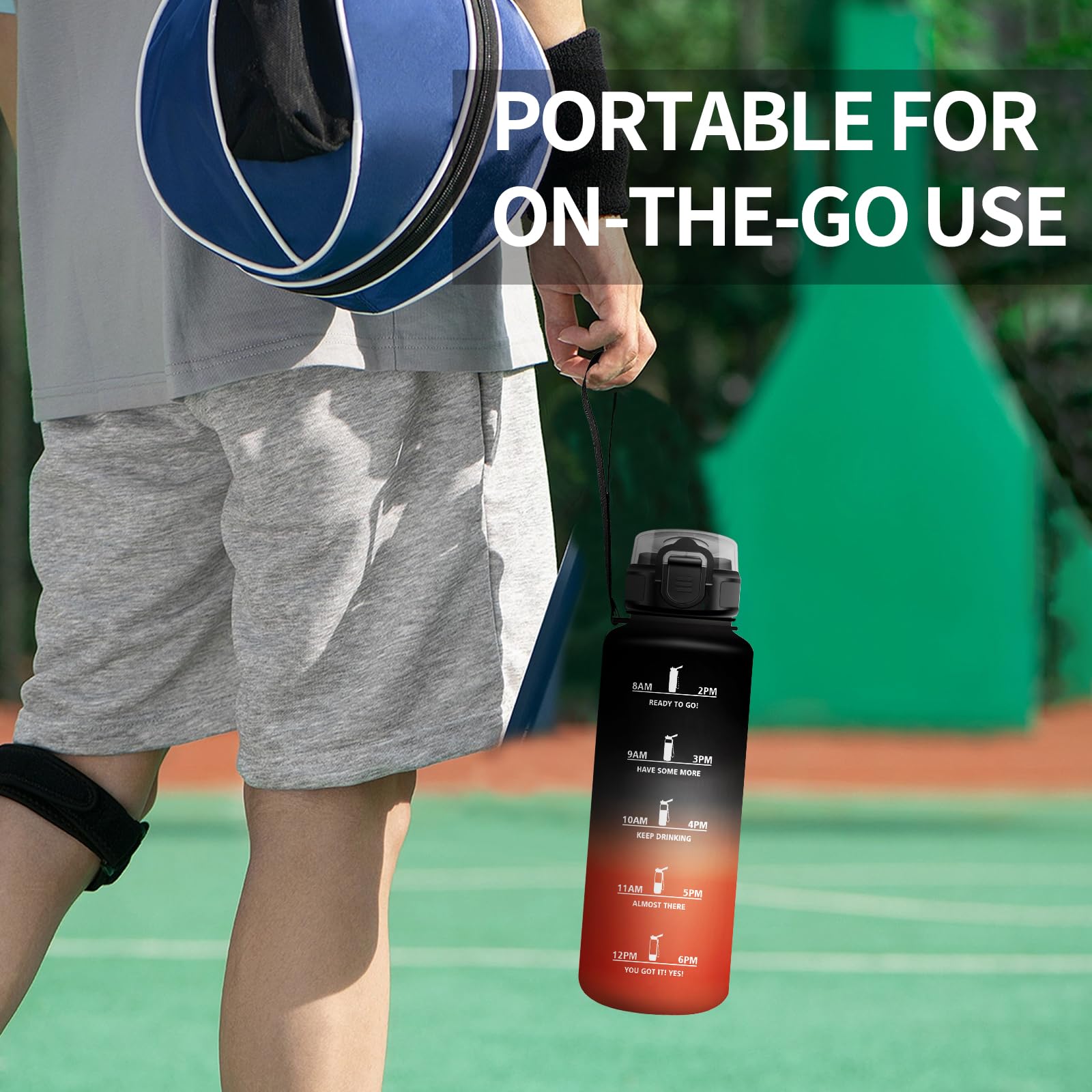 Borraccia Motivazionale 1,5L, Bottiglia Riutilizzabile, Facile da Aprire, Borraccia Sportiva con Cannuccia, Borraccia Palestra con Indicatore del Tempo, Borracce per Lavoro, Escursionismo, Yoga