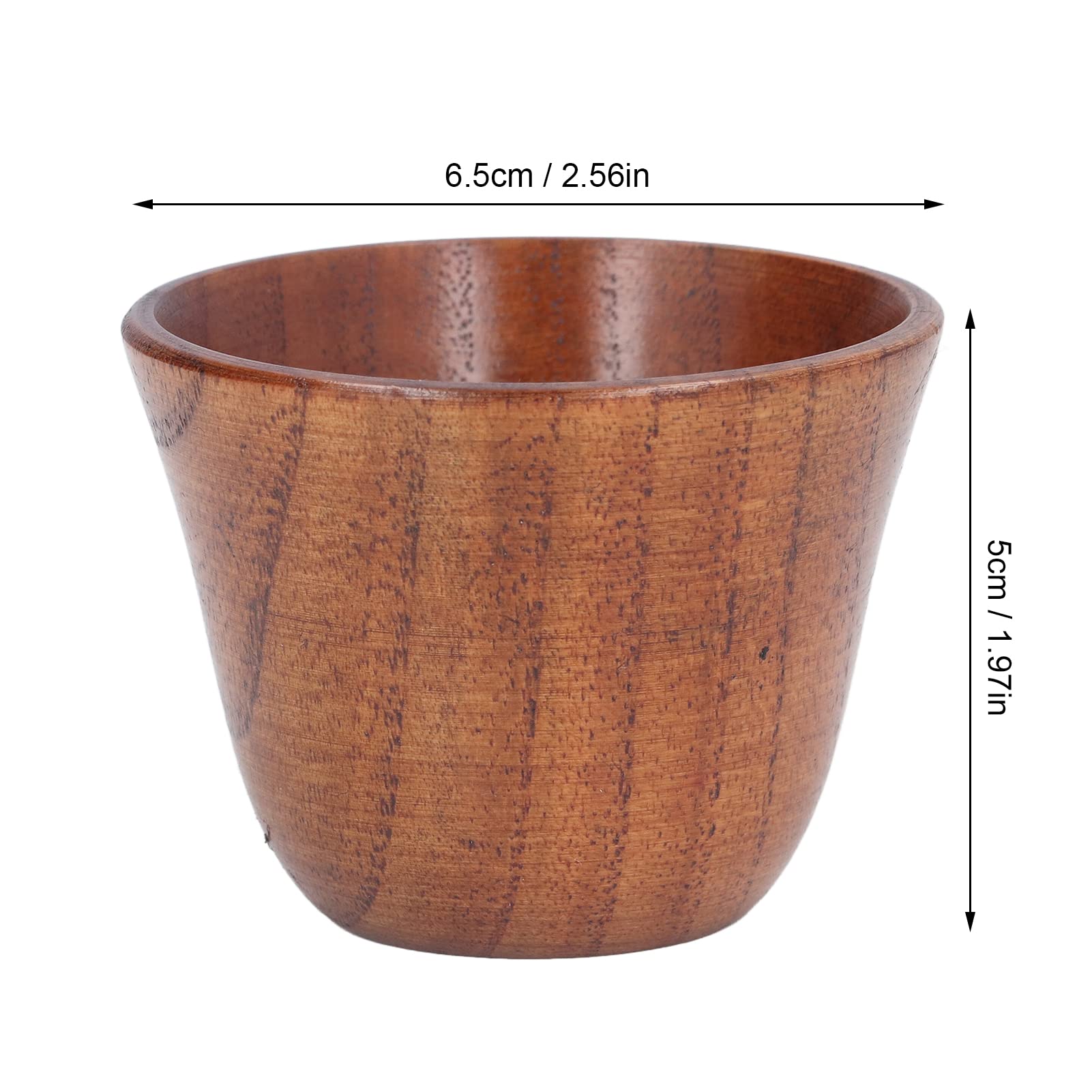 ZPSHYD 4 squisite Tazze da tè Giapponesi in Legno di Piccola capacità, Tazze da Bere in Legno, Tazze da Sake in Legno Naturale, Set da tè in Legno - Utensili da tè Resistenti al Calore