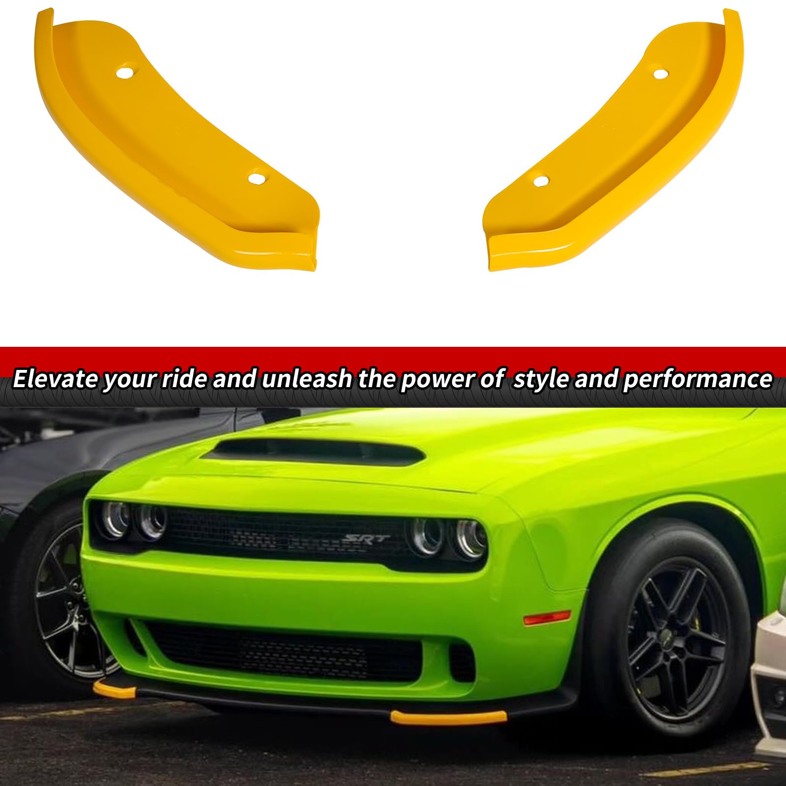 Gloss Yellow Front Bumper Chin Lip Splitters Guard For Dodge Challenge – Cars Mania - View #7