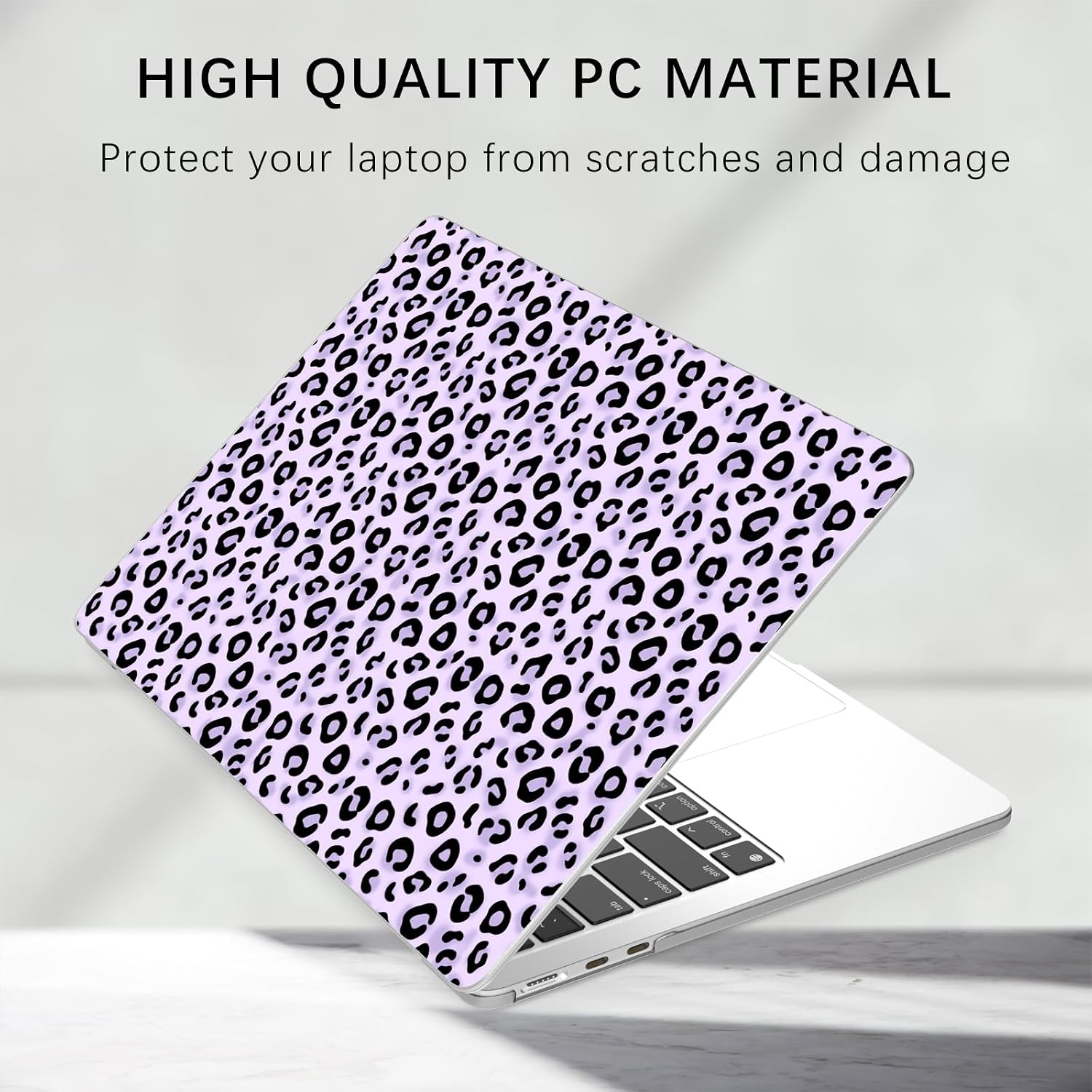 Compatible with MacBook Air 13 inch Case M1 A2337 A2179 A1932 2022 2021 2020 2019 2018 Release, Cute Purple Leopard Print Protective Hard Shell Matte Cover for MacBook Air 13.3 inch