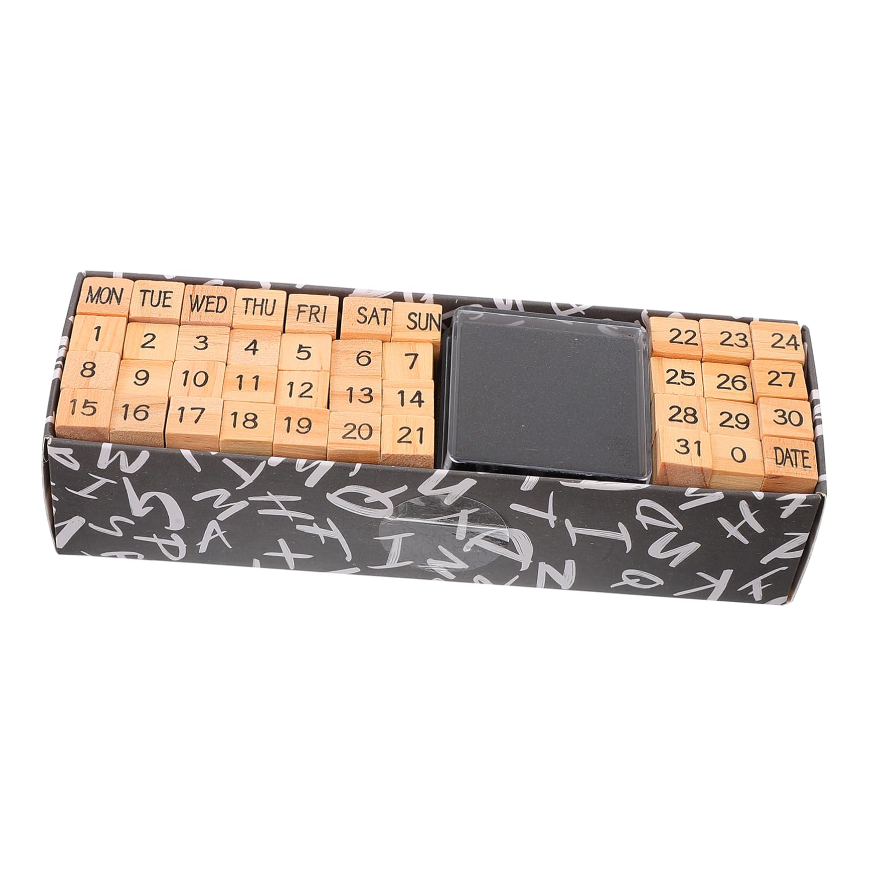 NUOBESTY 5sätze Holzstempel Teiliges Stempelset Mit Wochennummern Und Monaten Dekorative Holzstempel Für Scrapbooking Karten Und Tagebuchgestaltung